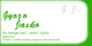 gyozo jasko business card